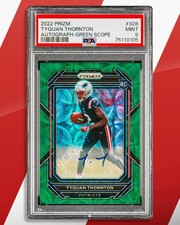 Tyquan Thornton 2022 Prizm Green Scope SP Rookie Auto! 50/75! PSA 9