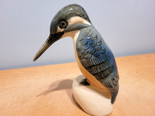 Beautiful Vintage Royal Dux Porcelain 7" Kingfisher Figure #431. Good Condition.