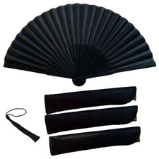 Ventaglio a Mano Vintage Nero in Stile Cinese Ventagli Pieghevoli Bomboniere per