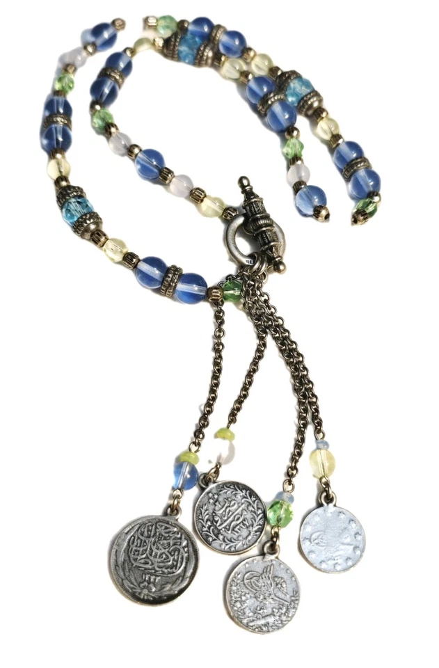 RARE 80's BEN-AMUN RUNWAY COUTURE Necklace 17" - Image 3 of 4