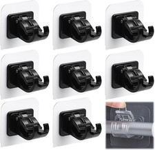 Curtain Rod Bracket No Drilling, Self Adhesive Nail Free Curtain Rod Wall Hooks