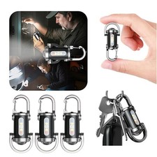 Mini Flashlight Keychain Waterproof with Rechargeable Battery and Power Bank New