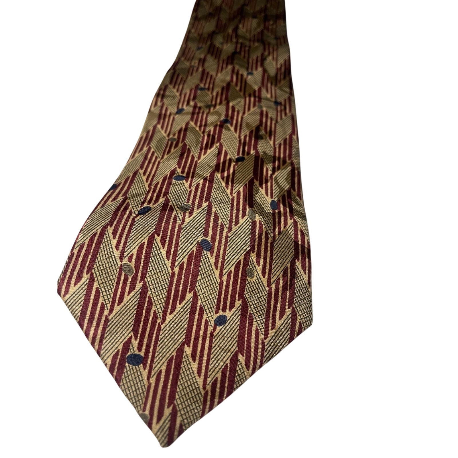 ROBERT TALBOTT Studio Red Blue Gold Geometric Sil… - image 2