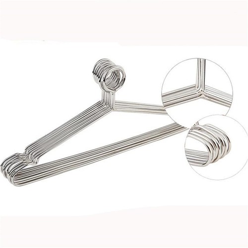 10 pcs Stainless Steel Security Clothes Hangers Metal Anti Theft Suit Hanger ... - Picture 5 of 6