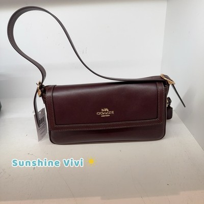 NWT Coach Etta Small Flap Shoulder Bag in IM/ESPRESSO CCV63 Leather