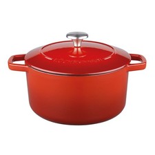 KÜCHENPROFI Bratentopf Bräter BRETAGNE 24 cm 4,2 Liter Gusseisen rot