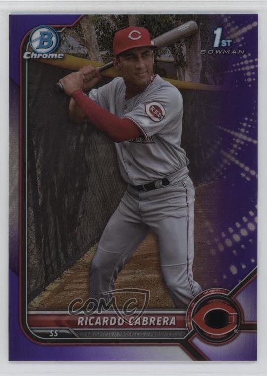 2022 Bowman Chrome Prospects Purple Refractor /250 Ricardo Cabrera #BCP-158 11if