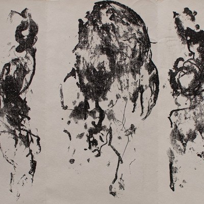 Wolff Buchholz Abstract Composition New Year Greeting Folding Card Lithograph 1964