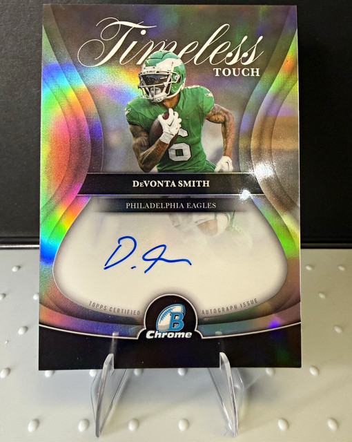 2026 Bowman Chrome DeVonta Smith Timeless Touch ON CARD AUTO TTS-DS Eagles