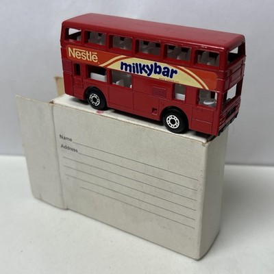 1984 Matchbox Mail Away Red Leyland Titan Two Story London Bus - Nestle Milkybar