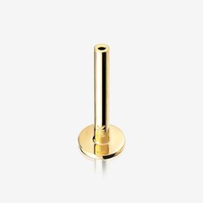 14 Karat Gold OneFit Threadless Flat Back Stud Labret Bar Part