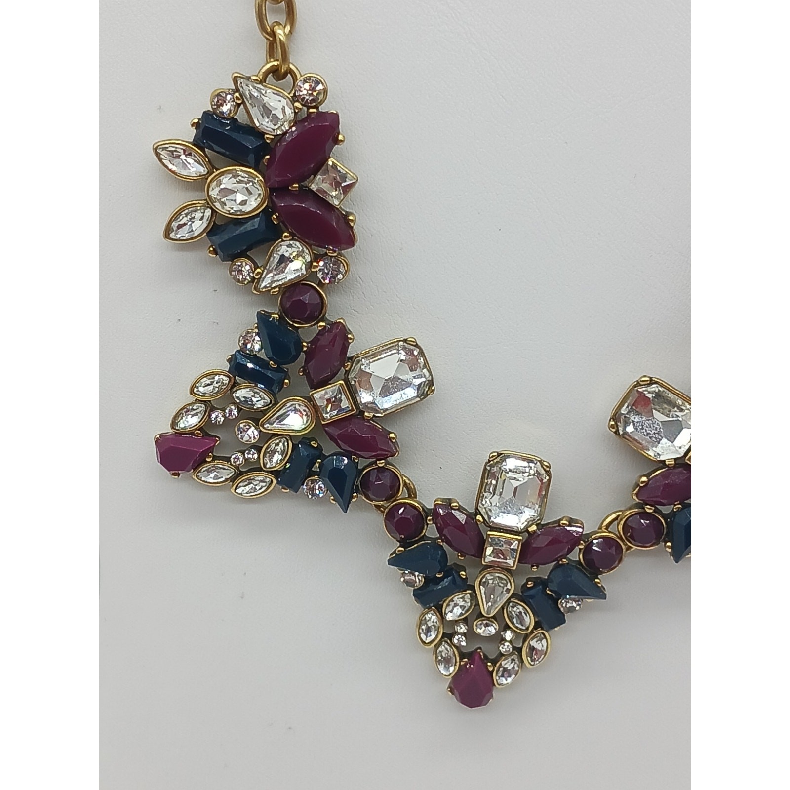 Signed J Crew Statement Multi Color Rhinestone Ne… - image 7