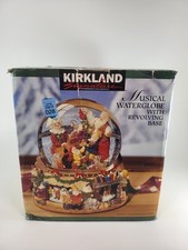 Kirkland Santa  Mrs. Claus 'Tis The Season' Musical Rotating Base Snow Globe