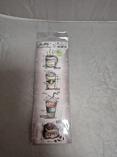 Tim Holtz Stampers Anonymous Mini Blueprints Fresh Brewed 3" X 10" Stamps B4