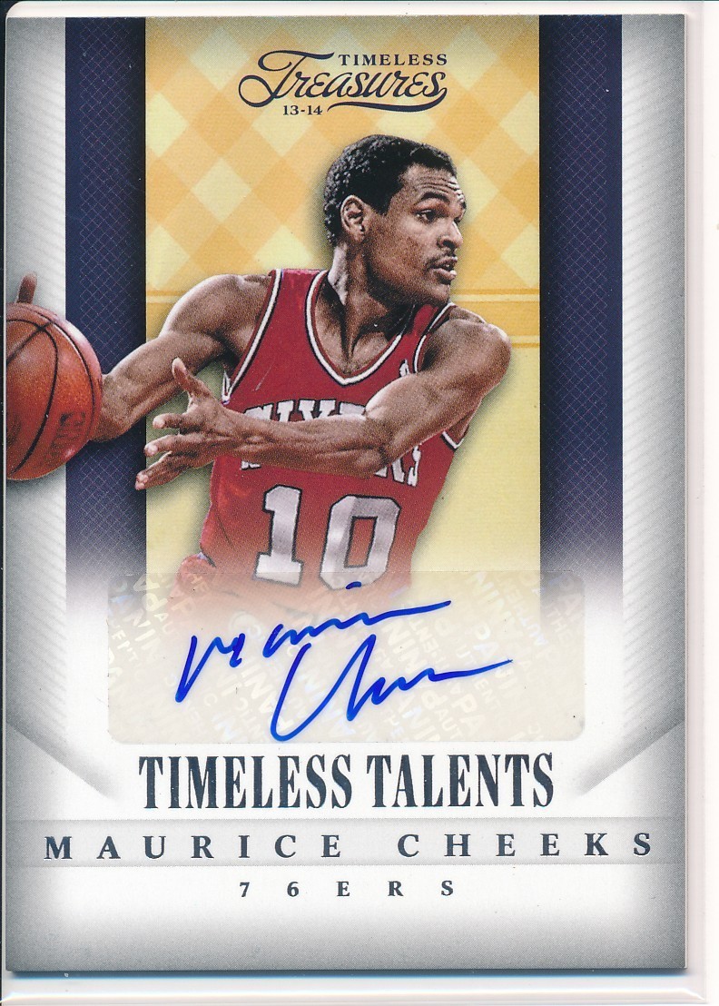 2013-14 Timeless Treasures Timeless Talents Autographs Maurice Cheeks HOF