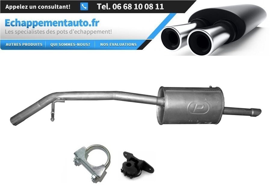 Silencieux échappement Peugeot 301 1.2 VTi pour modèles de 2012 à 2014