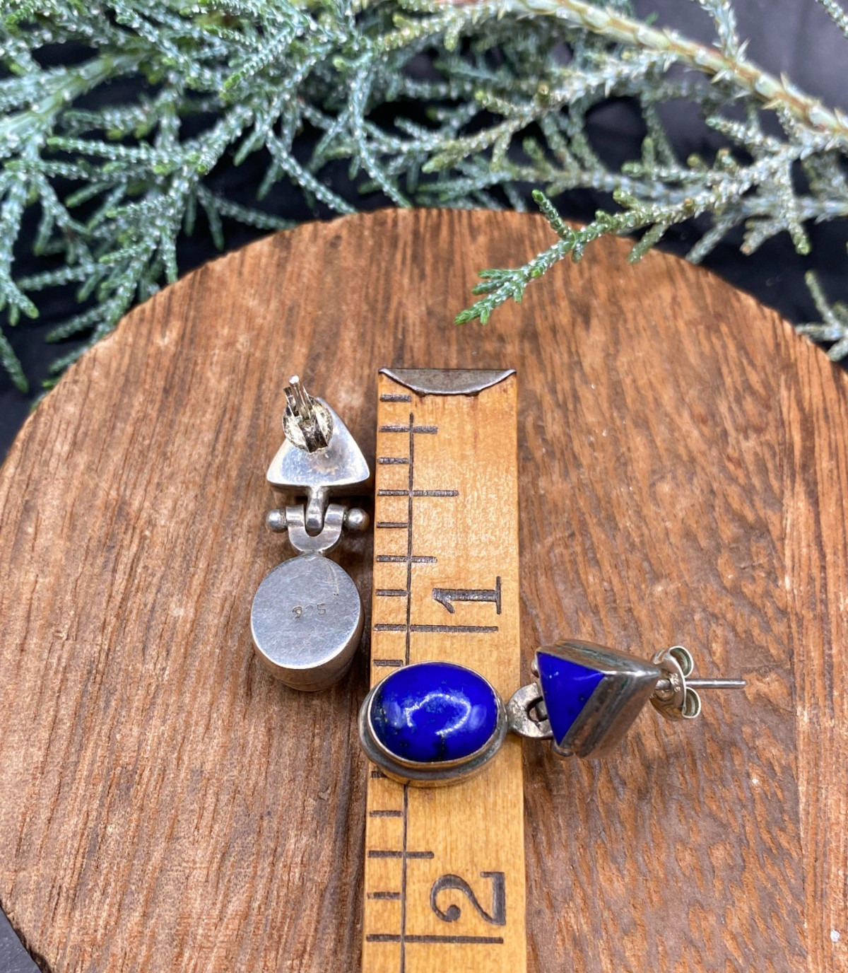 Modernistic, solid sterling, lapis lazuli articul… - image 5