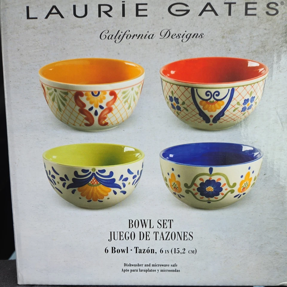 Juego de cuencos de cereal de gres de 6 pulgadas Laurie Gates Tierra de 4 piezas en diseño surtido Foto 2 de 3