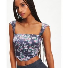 Out From Under Floral Corset Top NWT