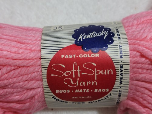 4 SKEINS VINTAGE KENTUCKY SOFT SPUN HEAVY RUG YARN LIGHT PINK 70 YDS EACH - Picture 2 of 5
