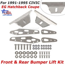Front Rear Bumper Lift Kit For 91-95 Honda Civic Eg Hatchback With Hardware Us