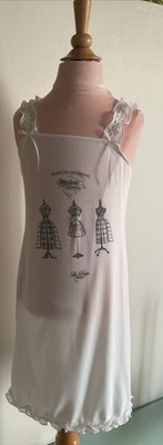 LA PERLA SLEEPWEAR GIRL GOWN SZ 4 YR WT/ NAVT SCREEN & SPARKLES GORGEOUS NWT