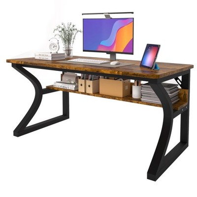 47'' Computer Desk Gaming Desk Study Table Workstation with 2 Piece Table