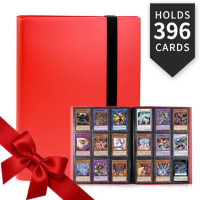 360 Card Pocket Binder with Elastic 9 Pocket Trading Cards Album Folder Red USA