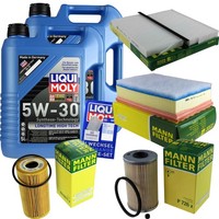 Mann Inspektionspaket 10L Liqui Moly Longtime 5W-30 FüR Nissan NV400 Kasten Opel