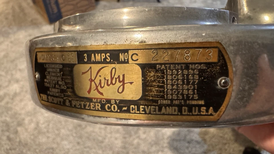 Kirby Model C Fan Case with Model Plate - RARE - Image 3 of 3