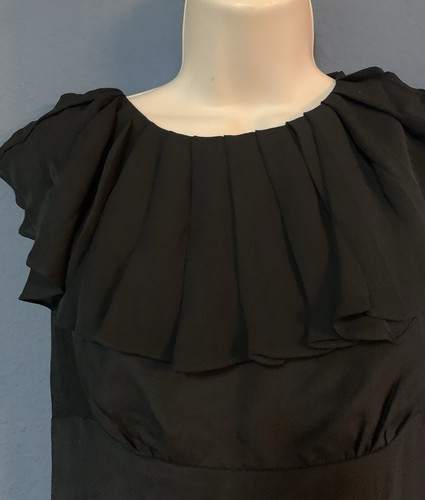 NWT Loeffler Randall Little Black Silk Dress Pleated Sleeveless Size 4 - Picture 2 of 10