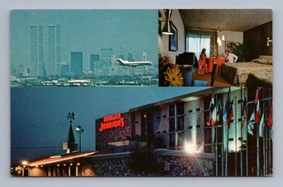 Vintage New Jersey Postcard NEWARK Howard Johnsons Airport Lodge