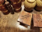 Vintage wood salt & pepper shakers lot of 8 sets — photo 2