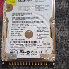 Western Digital WD Scorpio 120GB 2.5in IDE 5400RPM Laptop HDD WD1200UE-22KVT0