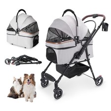 Foldable Pet Stroller for Dogs 360  Rotating Wheels,Separable Carrier Travel Bag