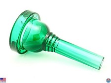 Small-Shank Trombone Baritone Mouthpiece Kelly 12C Lexan Crystal Green Color