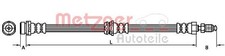 Bremsschlauch vorne links rechts Metzger 4110038 für MAZDA