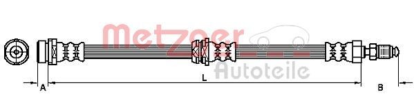 Bremsschlauch Vorne Links Rechts Metzger 4110038 FüR Mazda-image