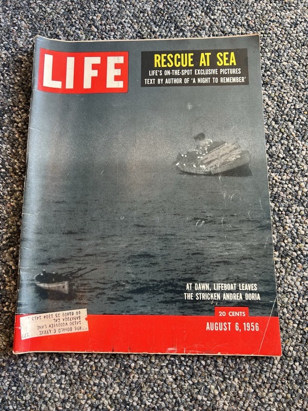 LIFE Magazine August 6 1956 Rescue at Sea Andrea Doria Illustrated News