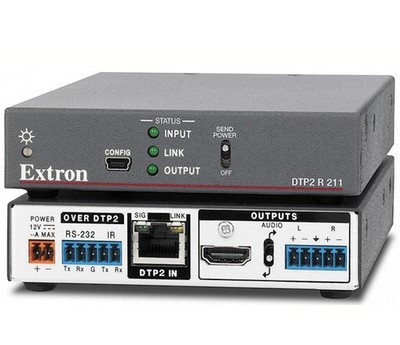 Extron DTP2 R 211 4K/60 HDMI DTP2 Receiver 60-1631-53 w Audio De-Embedding