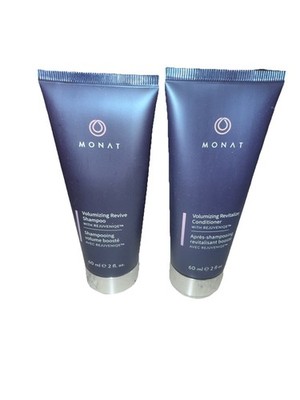 Monat Volumizing Revive Shampoo & Revitalize Conditioner 2 oz Travel Size Sealed