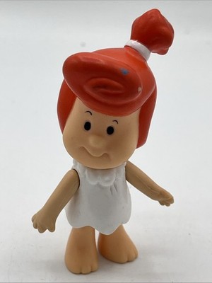 1986 Hanna Barbera The Flintstones Kids Wilma 3.75'' Vinyl Figure Arms Move