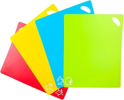 Kimmoker Flexible Cutting Boards Set, Cutting Board Mats for Cooking, Colored...