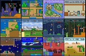 Mega Mario World: Another Universe snes /US-Console Version