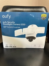 New Sealed Eufy T8423 360 Degree Pan Security Floodlight Cam 2 Pro-White