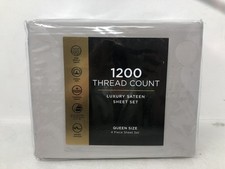 1200 Thread Count Queen Luxury Sateen Sheet Set 4 Piece 16" Deep