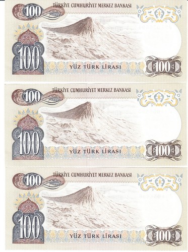 100 turkish lira note AU -EUROPE TURKEY 1970 WORLD MONEY NICE CURRENCY - Picture 3 of 3
