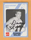 Donnie Walsh North Carolina Tar Heels AUTO Signed 1989 Card Riverdale New York
