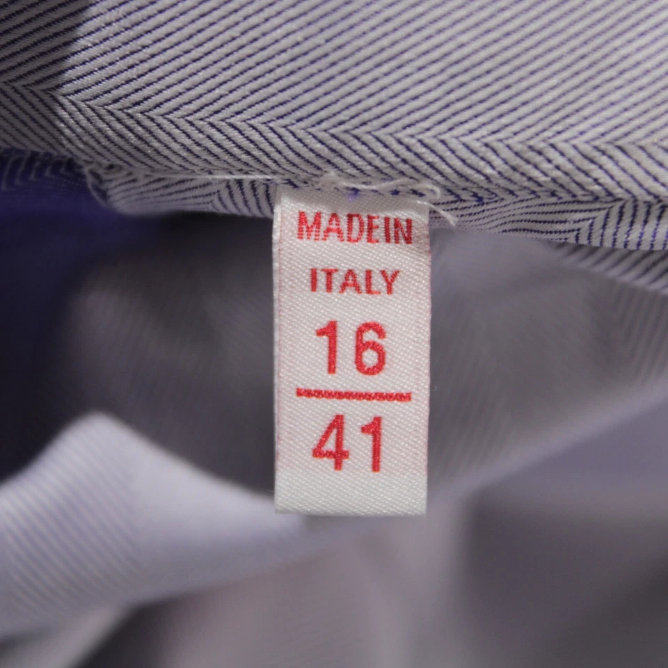 Camisa informal con botones Isaia nueva sin etiquetas 100 % algodón talla 16/41 en púrpura Foto 4 de 4