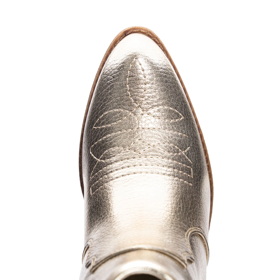 Botines occidentales Dirty Laundry Unite dorados metálicos de tacón bloque con cremallera metálicos Foto 3 de 4